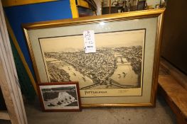 (2) Old Pittsburgh Photos, (1) 1902 PittsburghAerial & (1) Forbes Field (INV#78224)(Located @ the