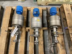 (4) GEA Assorted Aprox. 6" S/S Air Valves Actuators with Think Tops (NOTE: Bodies Not Included;