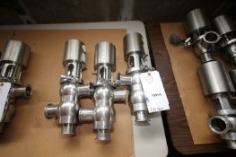 Lot of (3) Sudmo 2" 3-Way Long Stem S/S Air ValvesAir Valves, Clamp Type (INV#79914)(Located @ the