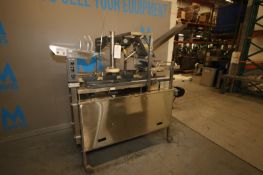 S/S Ice Cream Bucket Filler,with 8" W Conveyor (Possibly Mfg by Sawvel), Dims.: Aprox. 82" L x 40" W