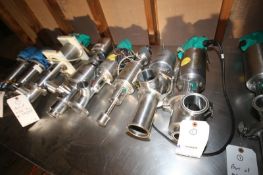 Lot of (7) Assorted Tri Clover 2" to 3" S/S Air Valves, Clamp Type (INV#79889)(Located @ the MDG