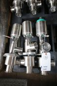 3 Qty Tri Clover 2.5" 3-Way Long Stem ClampType, Model 761, SS Air Valves(INV#78028)(Located @ the