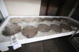 Lot of (12) 9" S/S Pipe Flange Covers (8) Hole(INV#65910)(Located at the MDG Showroom -- Pittsburgh,