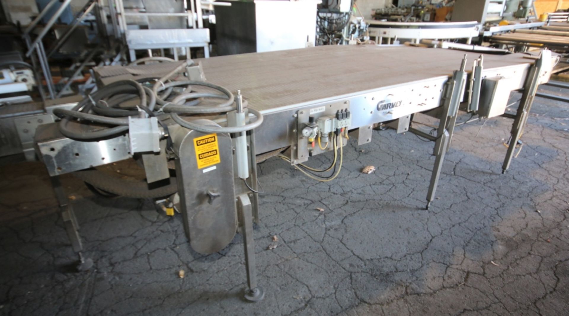 Garvey 10 ft L x 53" W x 39" H S/S ConveyorAccumulation Table, with 6 Section Top Plastic Chain with - Image 8 of 10