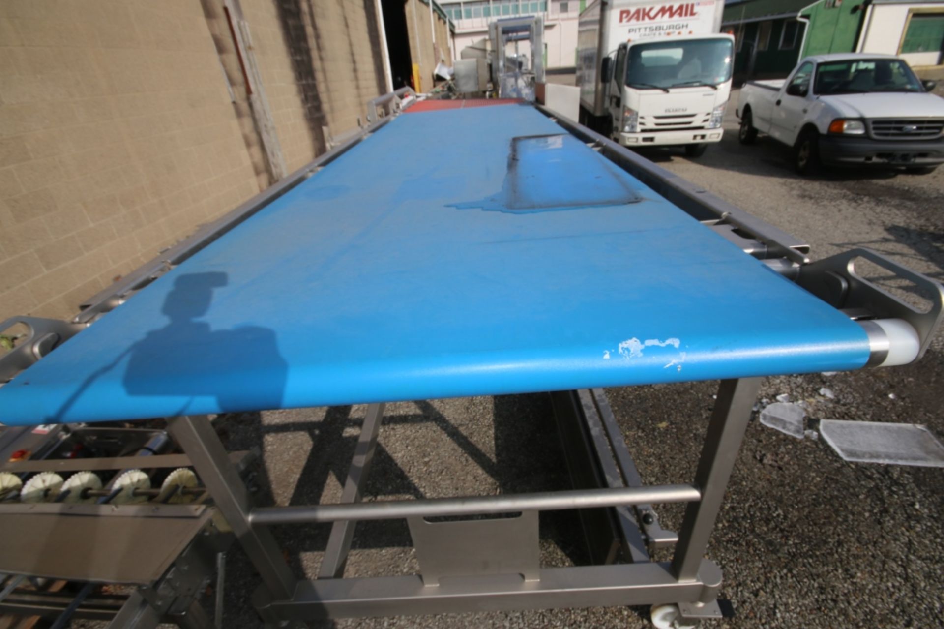 S/S Portable Power BeltConveyor with 43" W Belt & Drive with 5 ft L Eagle Belt Connection, Overall - Image 3 of 5