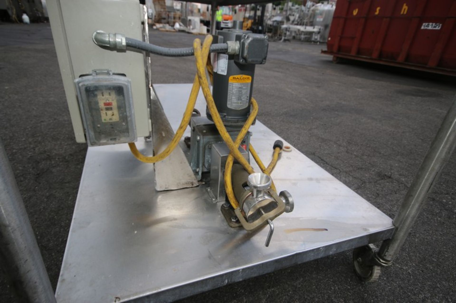 S/S Table with Mounted Sine Type Pump 1/4 hp,1740 rpm, 110V (INV#65794)(Located at the MDG Auction - Image 4 of 7