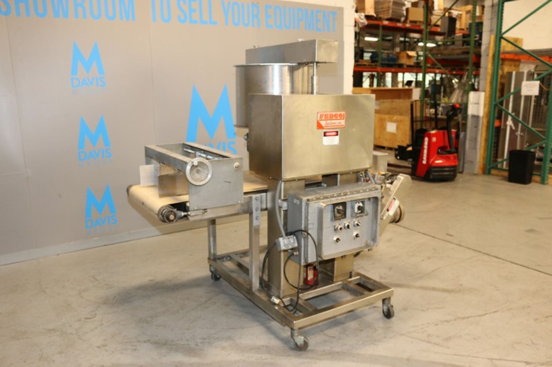 Fedco Sysetms Inc. S/S Dual Roll Depositor, M/N12 C, S/N 126, with Aprox. 23" L Infeed/Outfeed Belt, - Image 2 of 10