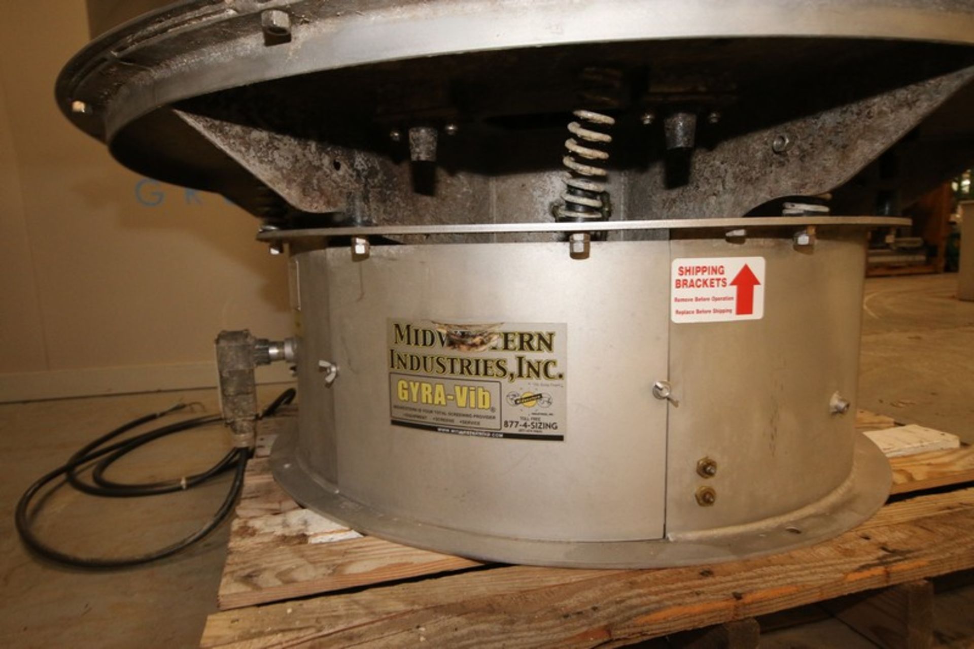 Midwestern Industries 60" S/S Vibratory Sifter,Model MR60S8-, S/N 1215-5044, 2.5 hp/1200rpm, 230/ - Image 6 of 12