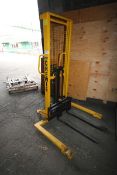 Chewis Hydraulic Pallet Stacker,Type JHT, S/N 24433, 2,200 lbs., Net Weight 350 lbs., Overall Dims.: