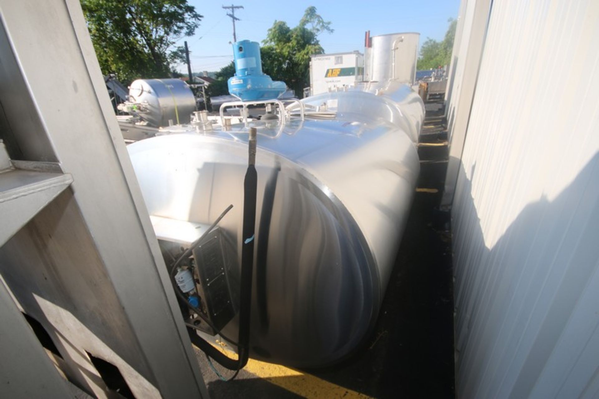 Alfa-Laval 600 Gal. S/S JacketedHorizontal Tank, M/N ET600, S/N 71684, with Top Mounted Agitation - Image 9 of 9