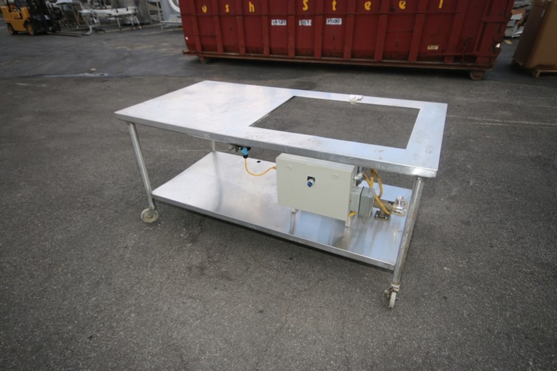 S/S Table with Mounted Sine Type Pump 1/4 hp,1740 rpm, 110V (INV#65794)(Located at the MDG Auction - Image 2 of 7