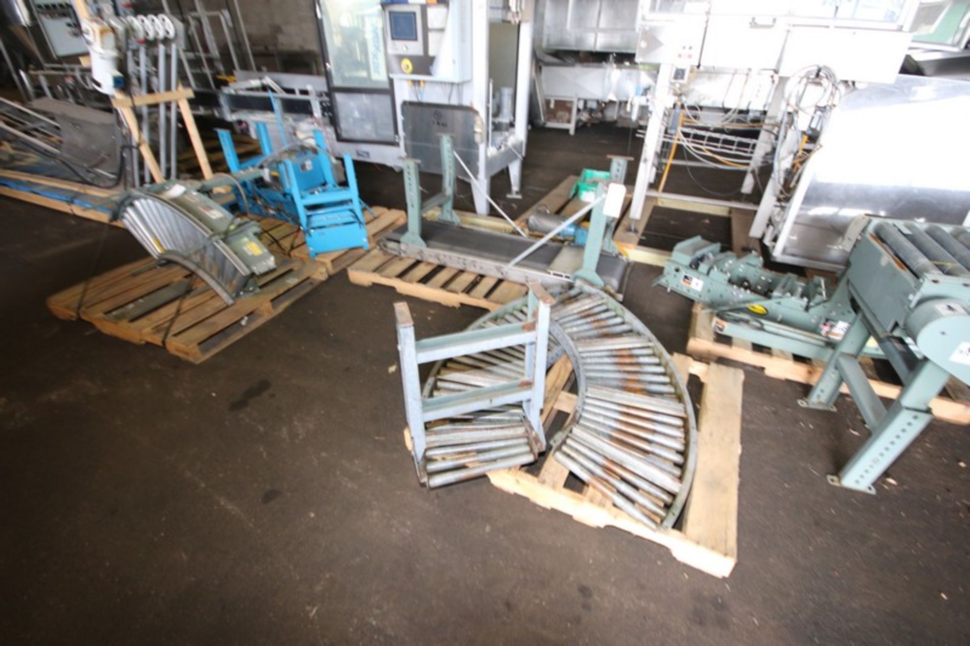 Lot of (4) Sections of Hytrol Skate & BeltConveyor Sections, Includes (2) 5' L x 13" W Turns & (1) - Image 2 of 5