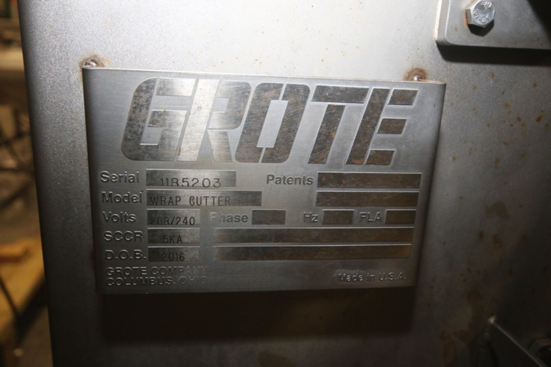 2016 GROTE ULTRA-SONIC GUILOTINE CUTTER, MODELWRAP CUTTER RX, S/N 1185203 (INV#74507)(Located @ - Image 31 of 34