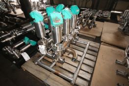 Tri Clover 3" SS Air Valve Cluster with 6 Valves, Set up to Hold 8 Valves, Clamp Type (INV#78038)(