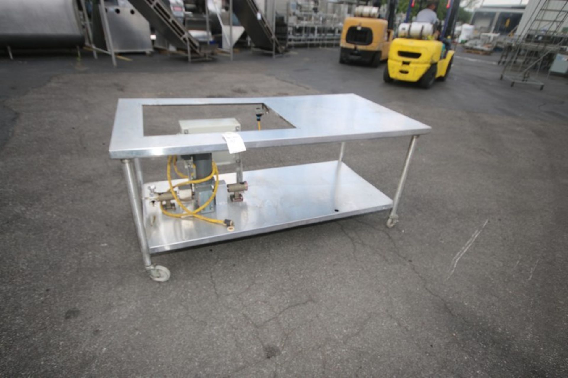 S/S Table with Mounted Sine Type Pump 1/4 hp,1740 rpm, 110V (INV#65794)(Located at the MDG Auction