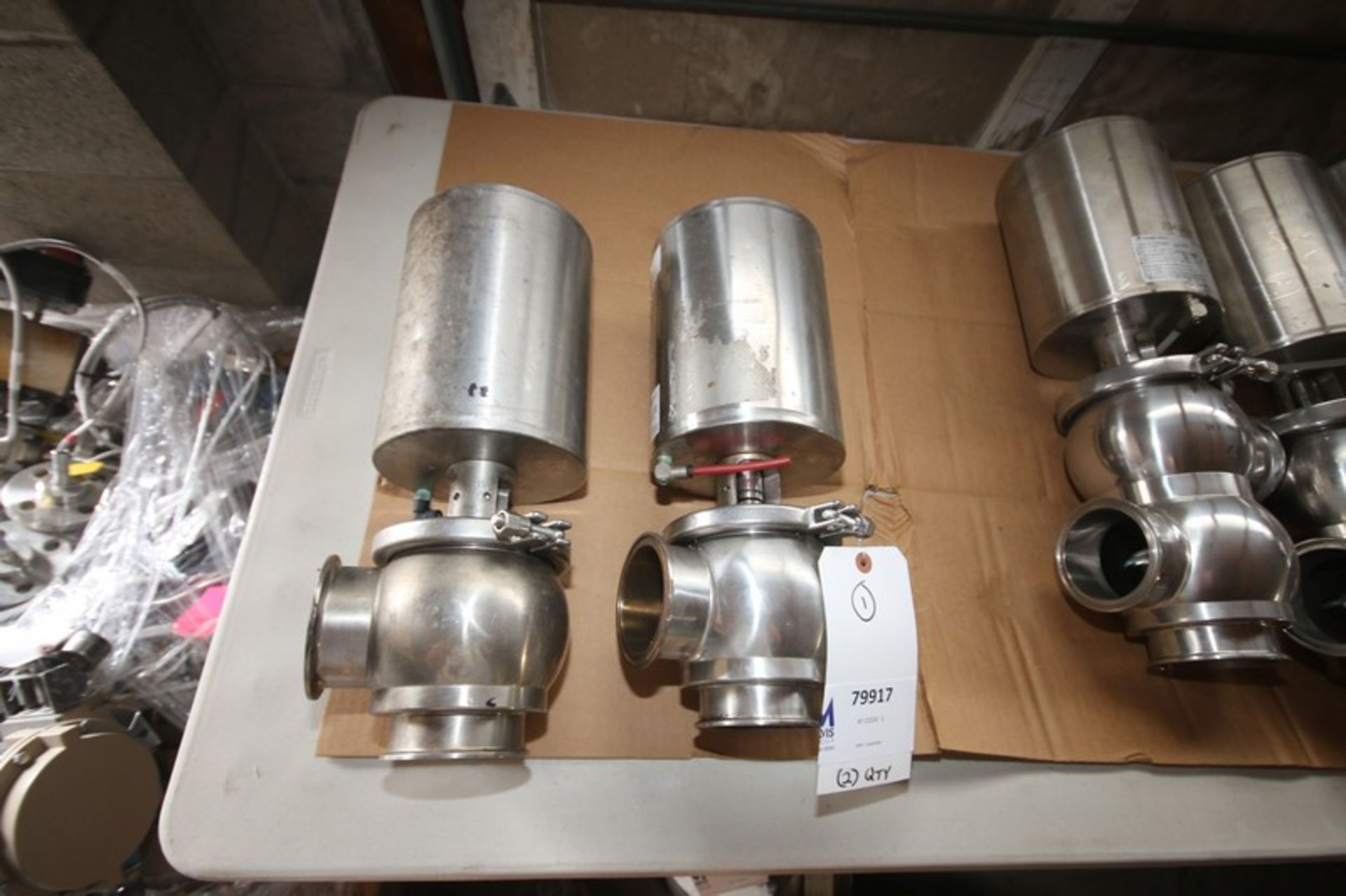 Lot of (2) Sudmo 3" 2-Way S/S Air ValvesClamp Type(INV#79917)(Located @ the MDG Auction Showroom
