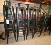 Lot of (14) 30” H Steel Stools with Back Supports(INV#78217)(Located @ the MDG Showroom - Pgh.,