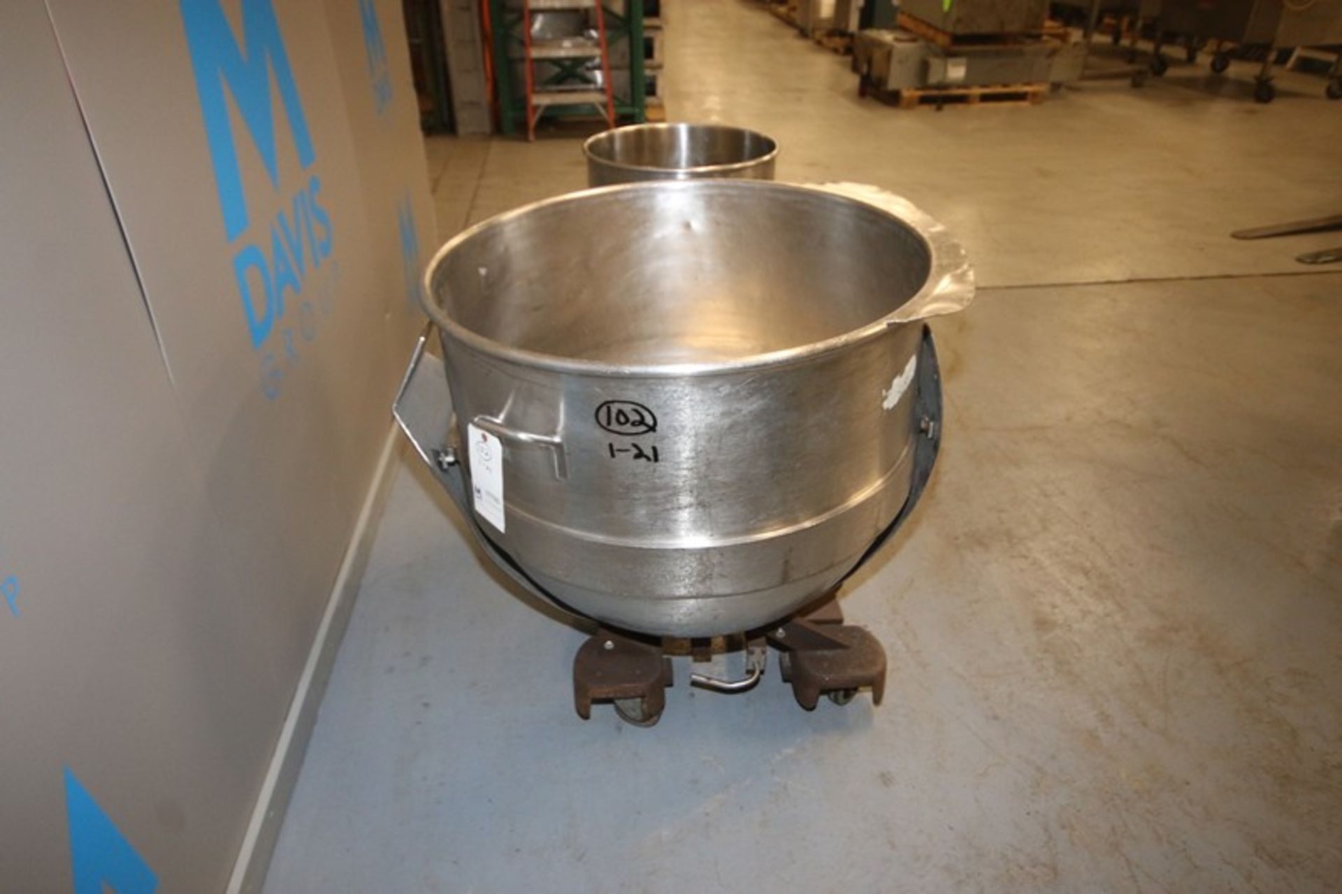 S/S Mixing Bowl,Internal Dims.: Aprox. 32-1/2" Dia. x 26-1/2" Deep, Mounted on Portable Cart (INV# - Image 4 of 7