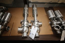 Lot of (2) WCB 2.5" Long Stem 3-Way S/S Air ValvesClamp Type (INV#79911)(Located @ the MDG Auction