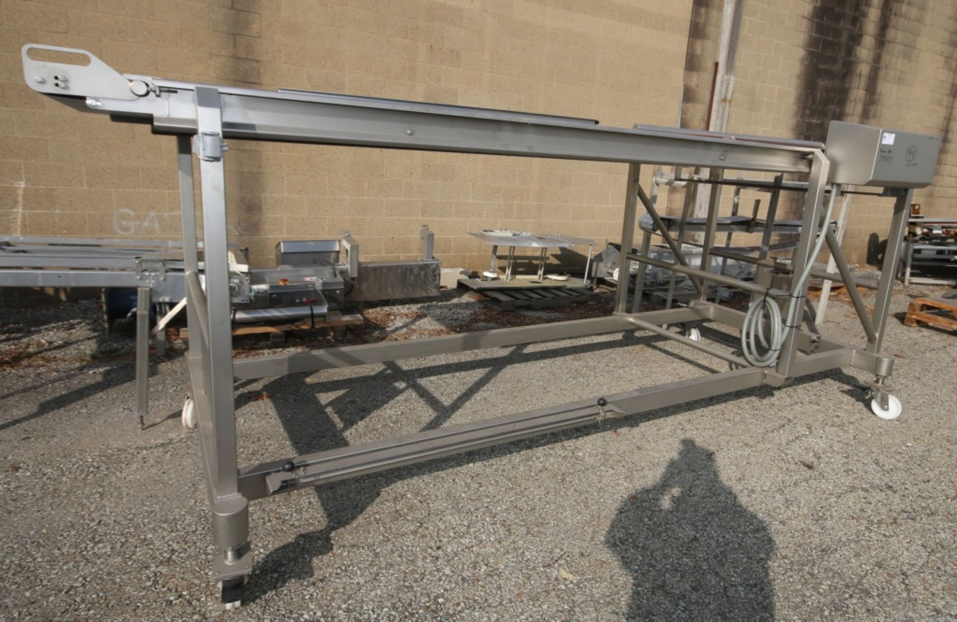S/S Portable Power BeltConveyor with 43" W Belt & Drive with 5 ft L Eagle Belt Connection, Overall - Image 4 of 5
