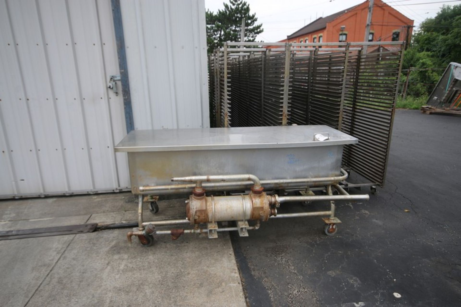 S/S Jet Spray COP Trough, with On Board Heat Exchanger, Overall Dims.: Aprox. 80" L x 38" W x 37" H