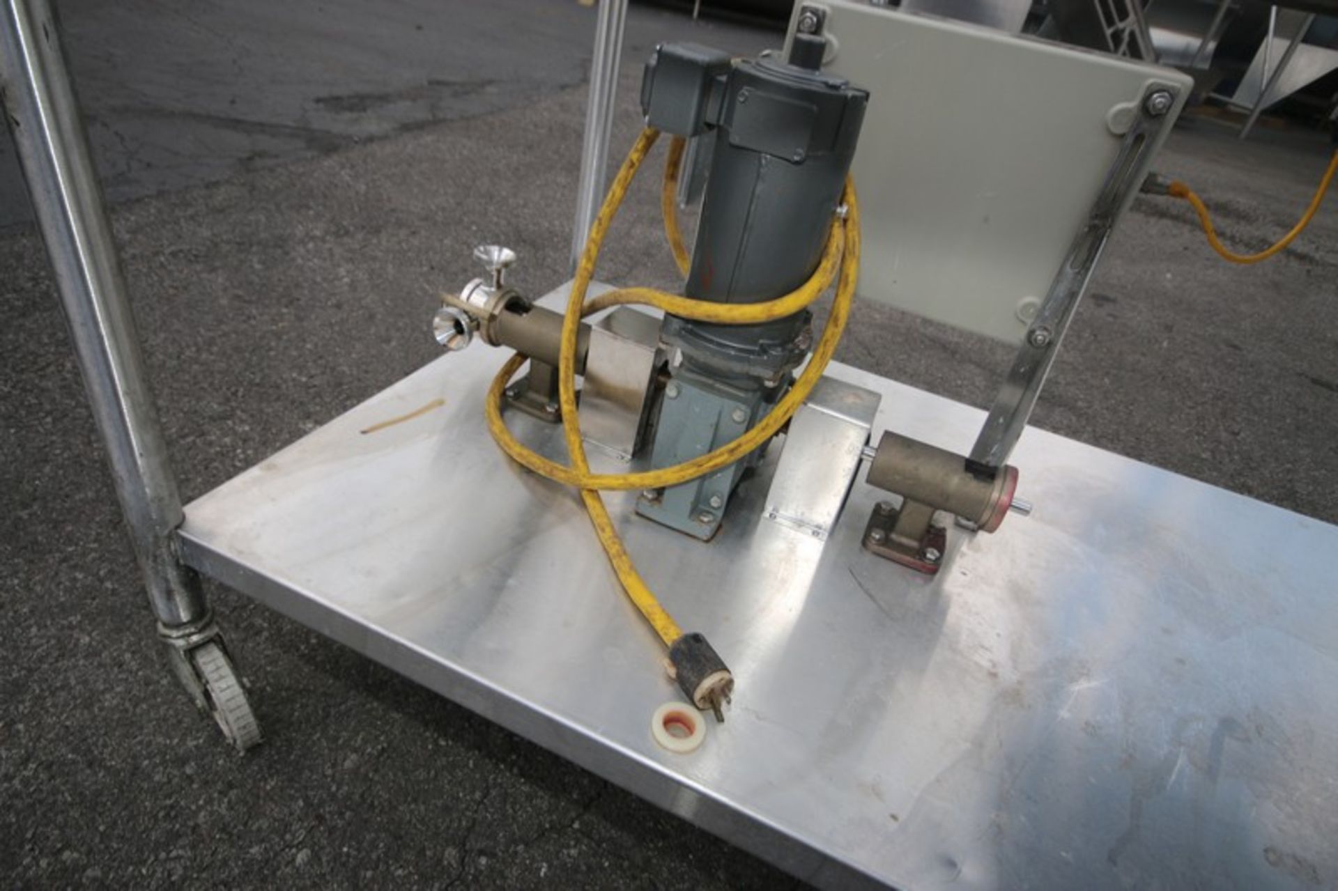 S/S Table with Mounted Sine Type Pump 1/4 hp,1740 rpm, 110V (INV#65794)(Located at the MDG Auction - Image 7 of 7