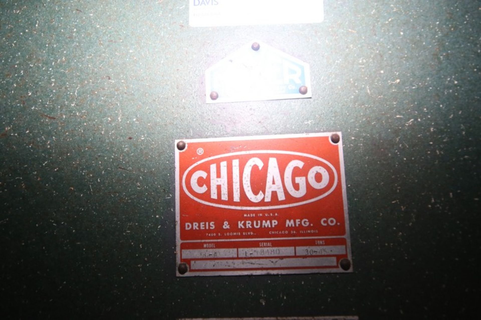 Chicago Dreis & Krump 10' Press Brake,Model 56A, SN L-18480, 30 to 45 Ton (Aprox. Overall Dim. 10' W - Image 4 of 9