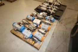Lot of (7) Jamesbury, Control Link & Flow Tech 3" Air Actuated S/S Ball Valves, Clamp Type (INV#
