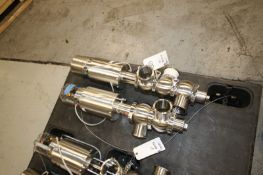 Lot of (2) SPX 3" Clamp Type 2 & 3-Way Long Stem S/S Air Valves, with Control Tops (INV#80572)(