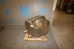 S/S Single Wall Balance Tank,Aprox. 100 Gal., Tank Dims.: Aprox. 15" H x 45" Dia., Mounted on S/S