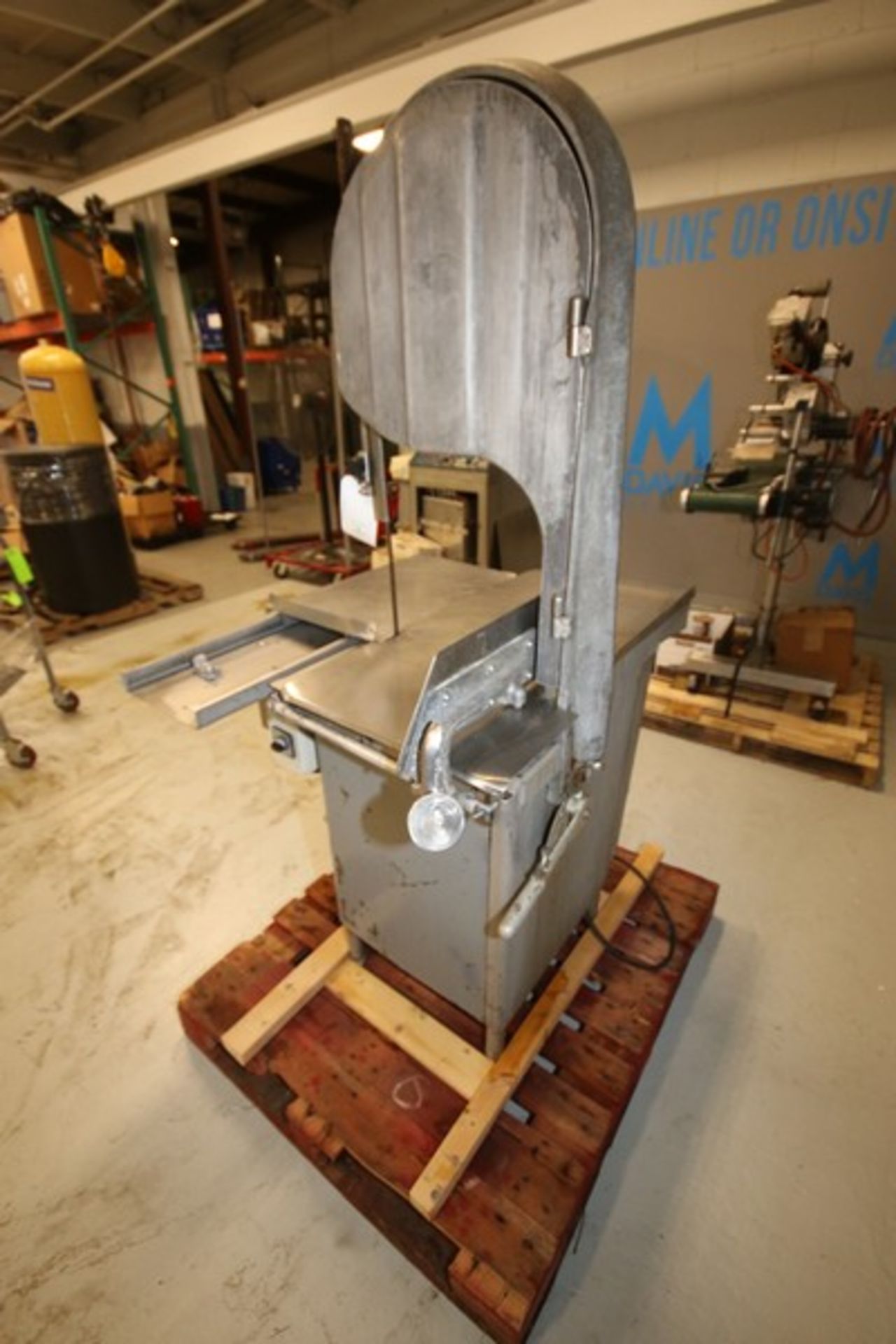 S/S Vertical Band Saw,with Aprox. 38" L x 33" W S/S Product Table, with Sliding Section, with - Image 5 of 8