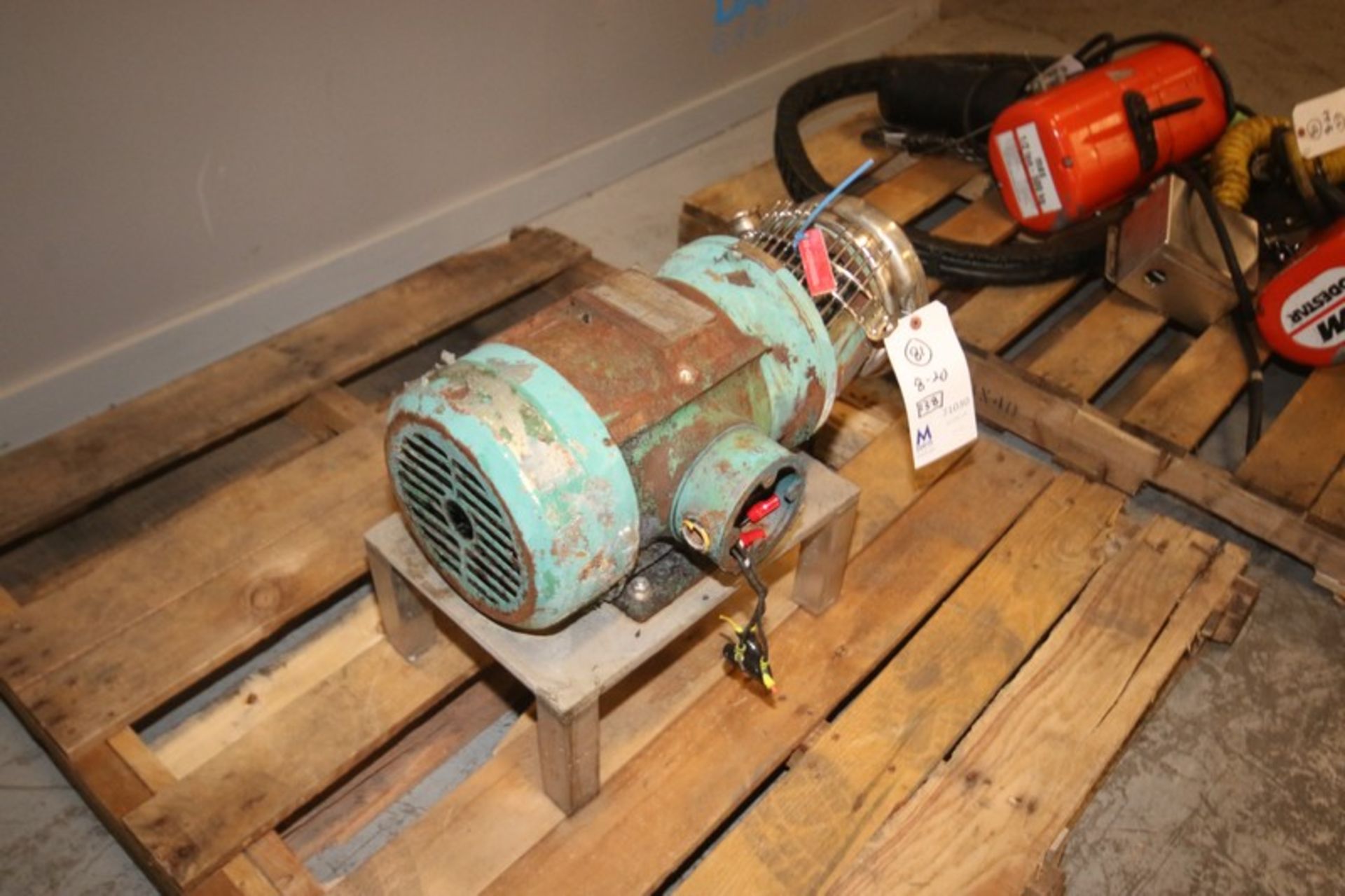 Tri-Clover 3 hp Centrifugal Pump,M/N C218MF18T-S, S/N K6632, with Aprox. 2" x 1-1/2" Clamp Type - Image 5 of 6