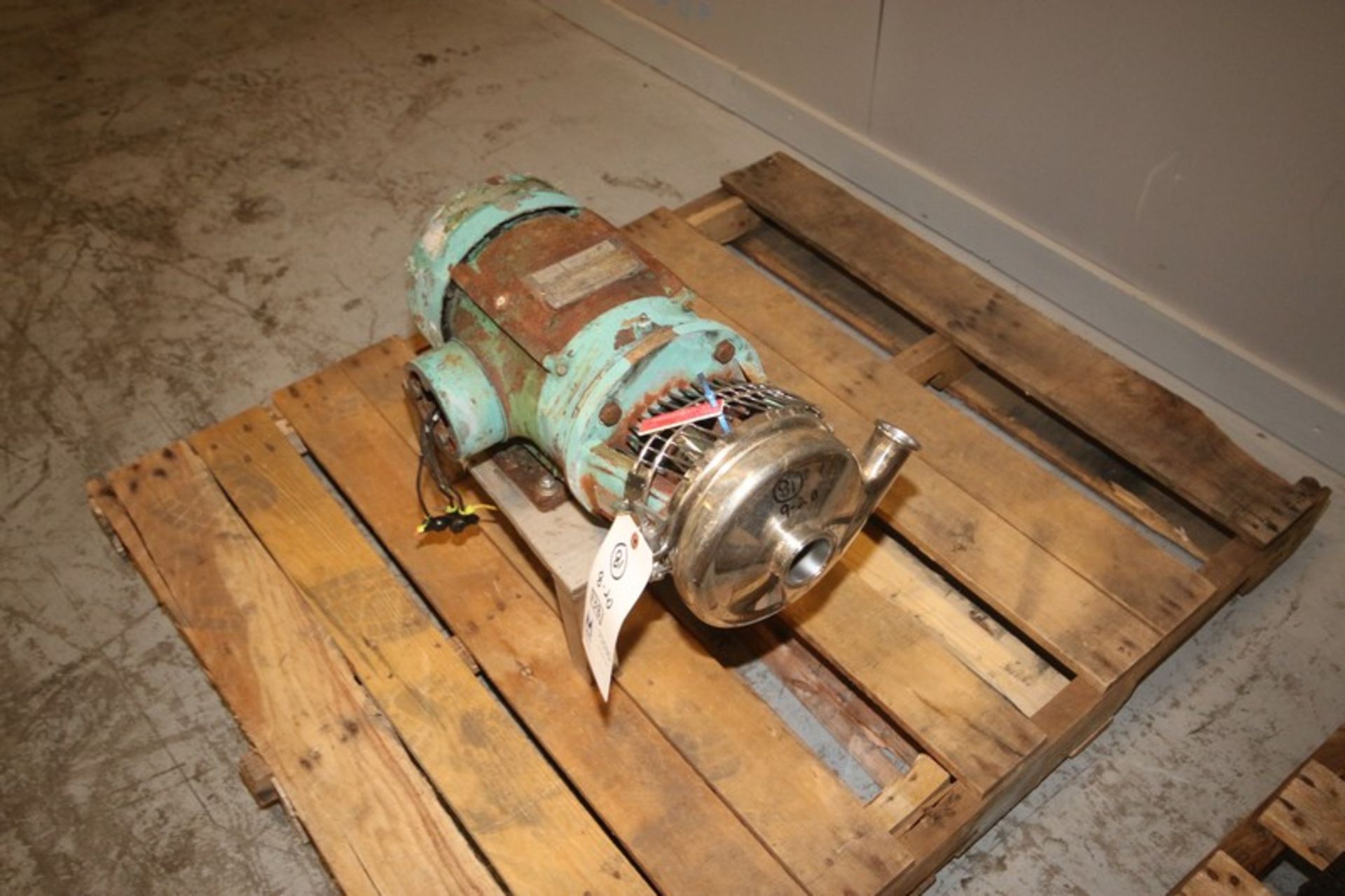 Tri-Clover 3 hp Centrifugal Pump,M/N C218MF18T-S, S/N K6632, with Aprox. 2" x 1-1/2" Clamp Type