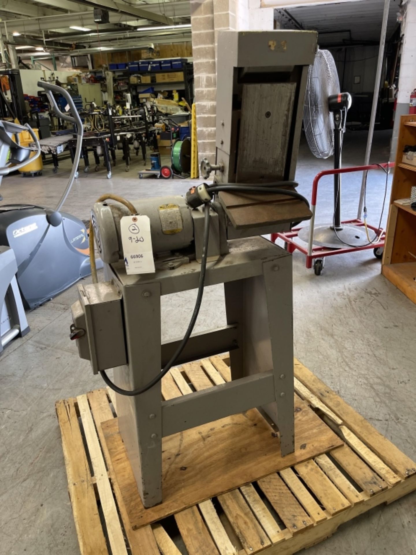 6" Belt Sander, 2hp, 1775 rpm, 208-230/460V 3 phase, Mounted on Stand, (INV#66906) (Located at the