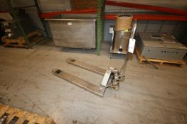 Dayton 4,400 lbs. S/S Hydraulic Pallet Jack,M/N 2ZE62, with Aprox. 3.5 ft. L S/S Forks (INV#80737)(