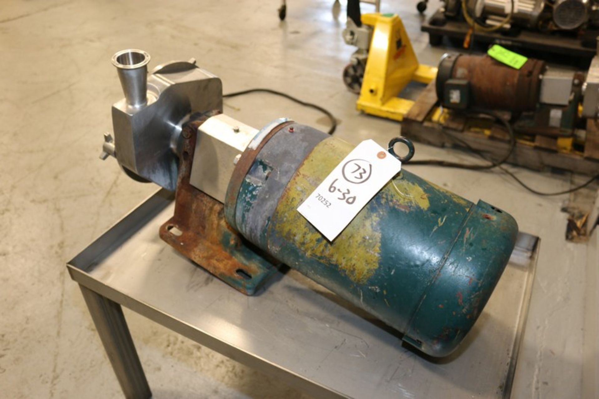 Fristam Aprox. 10 hp Centrifugal Pump, S/N FP17320203057, with Aprox. 2" x 3" Clamp Type Inlet/ - Image 5 of 6