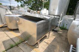 Crepaco 300 Gallon S/S Jacketed Hinged LidFarm Tank, Model R300, S/N R7916, with .5 hp/1725 rpm