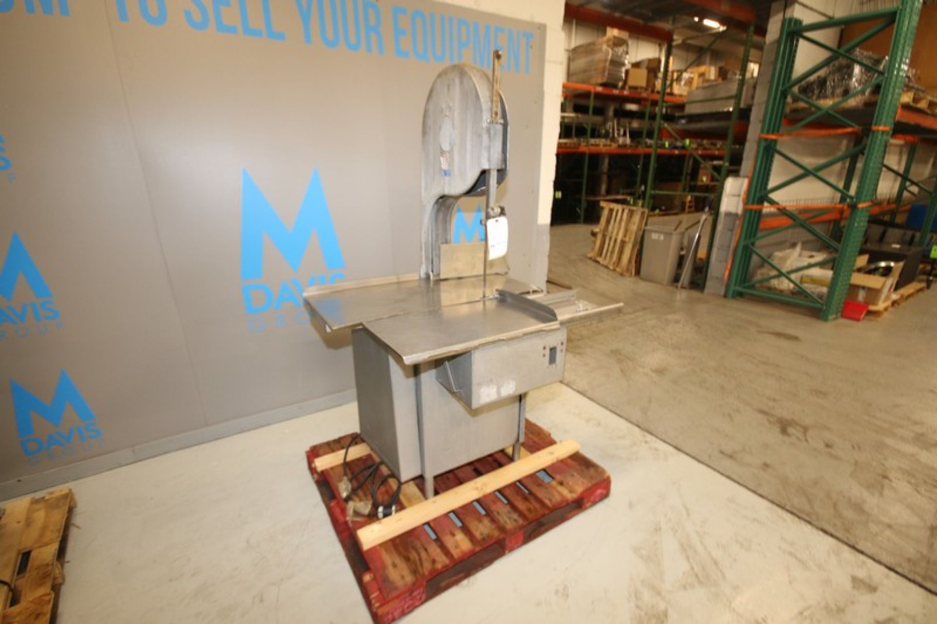S/S Vertical Band Saw,with Aprox. 38" L x 33" W S/S Product Table, with Sliding Section, with - Image 2 of 8