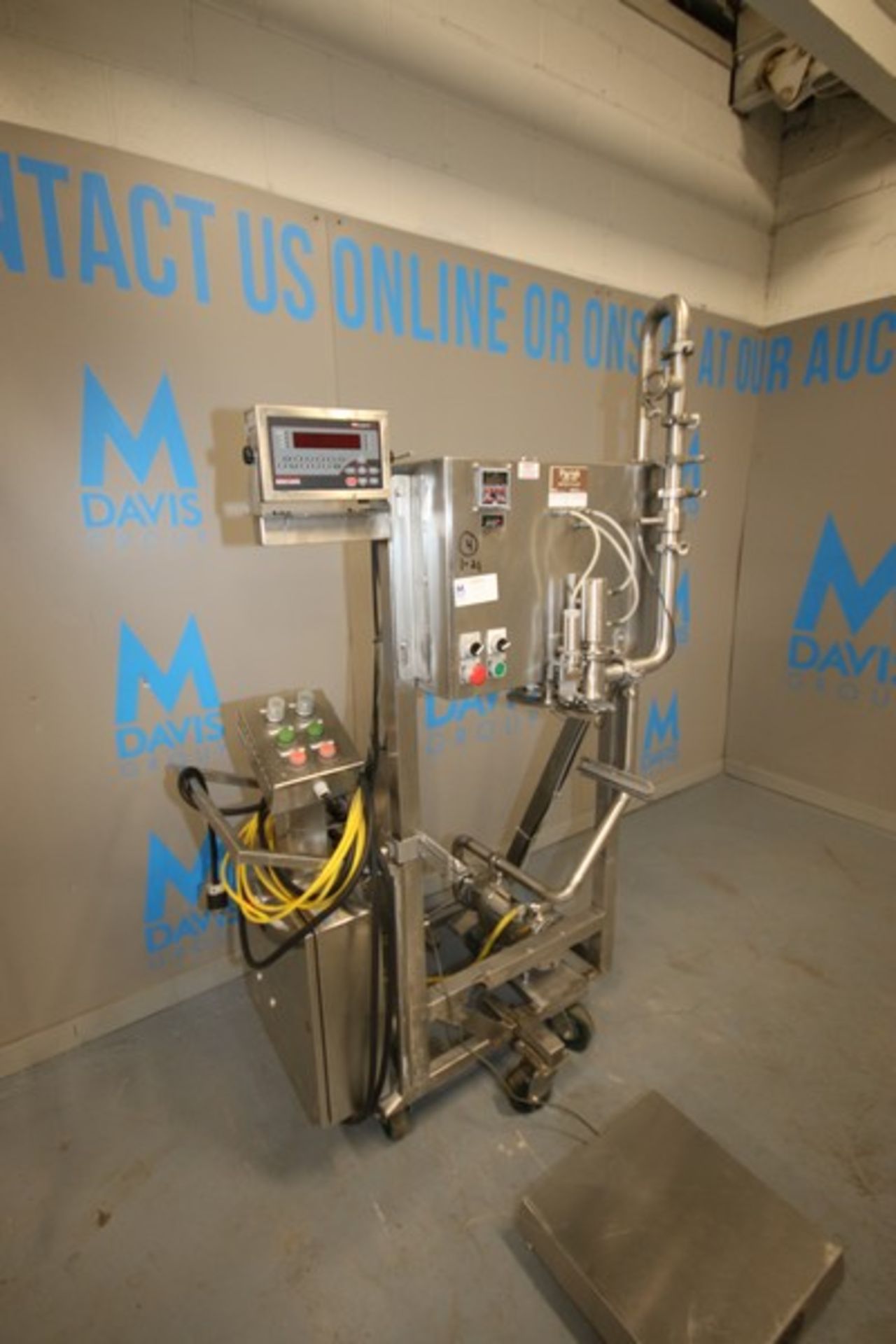 Parish Case-Pak Meter Filler,M/N M125, S/N 080, with Doran S/S Platform Scale, with Rice Lake