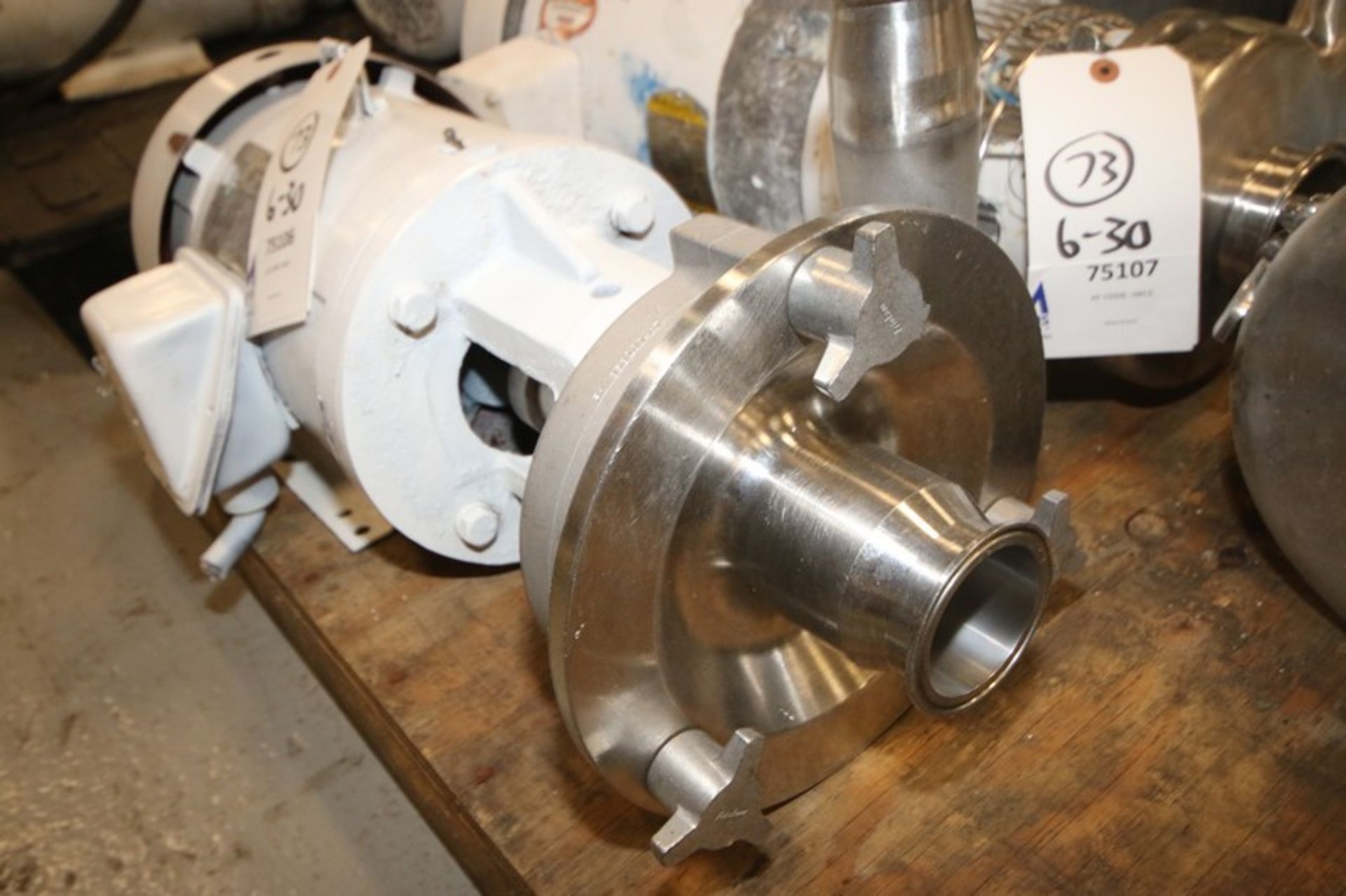 Fristam 3/2 hp Centrifugal Pump, M/N FPX 3531004674, with 2.5" x 2" Clamp Type S/S Head, with - Image 3 of 3