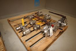 Lot of (10) Assorted 1.5", 2" & 3" S/S Ball Valves Clamp & Flanged Type (INV#80579)(Located @ the