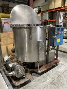 Aprox. 200 Gal. S/S Mixing System,Tank Internal Dims.: Aprox. 37" Deep x 40" Dia., with S/S Hinge