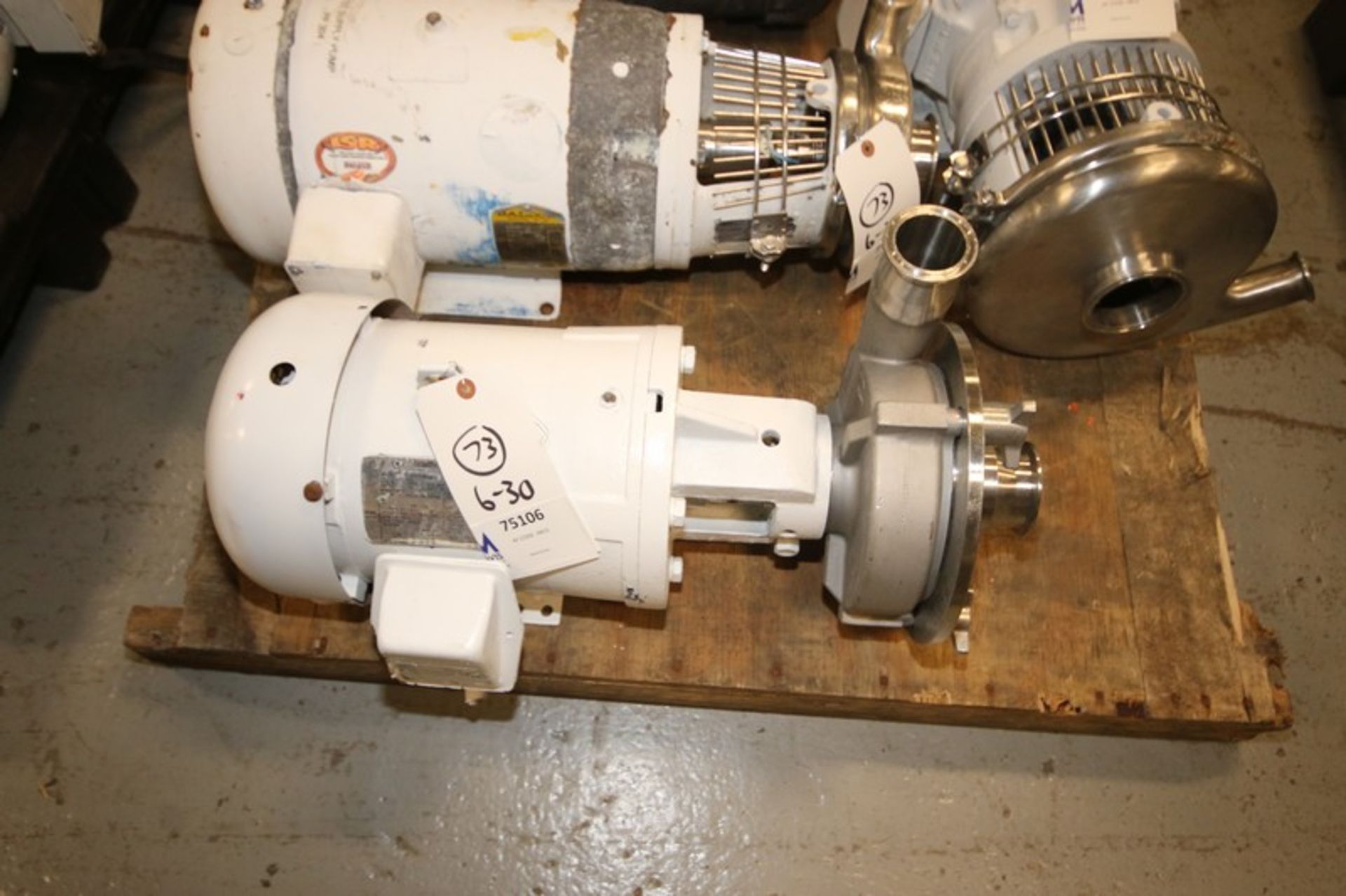 Fristam 3/2 hp Centrifugal Pump, M/N FPX 3531004674, with 2.5" x 2" Clamp Type S/S Head, with - Image 2 of 3