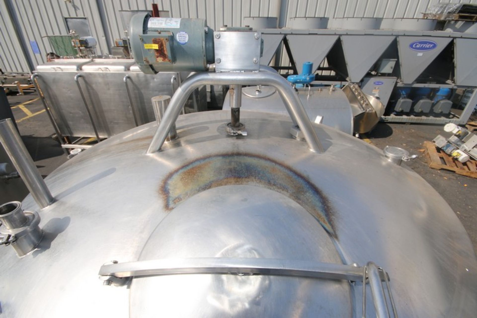 Mueller 500 Gal. Dome Top JacketedProcessor, M/N PCD, S/N D-16000-7, Dome Top/ Concave Bottom, - Image 4 of 14