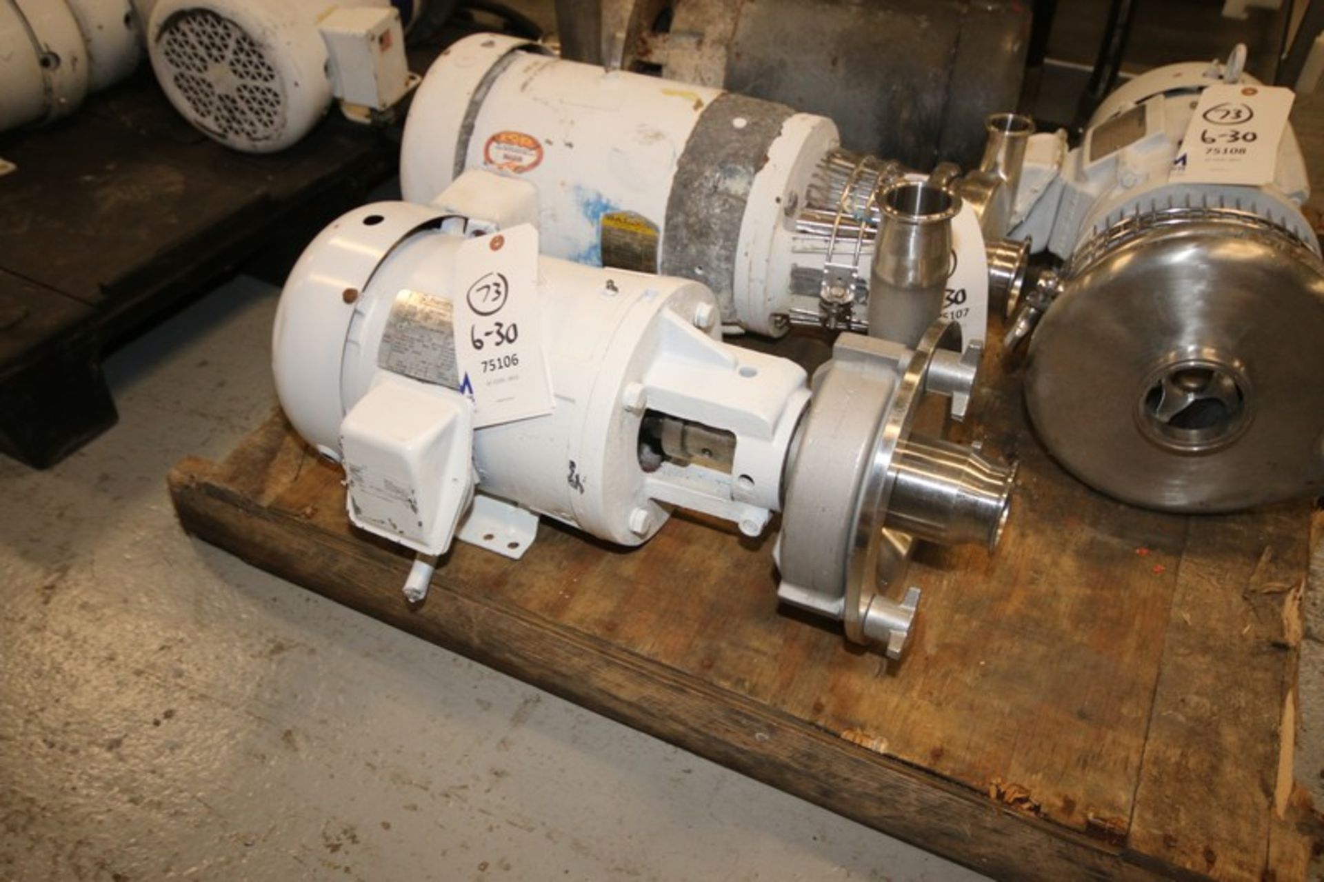 Fristam 3/2 hp Centrifugal Pump, M/N FPX 3531004674, with 2.5" x 2" Clamp Type S/S Head, with