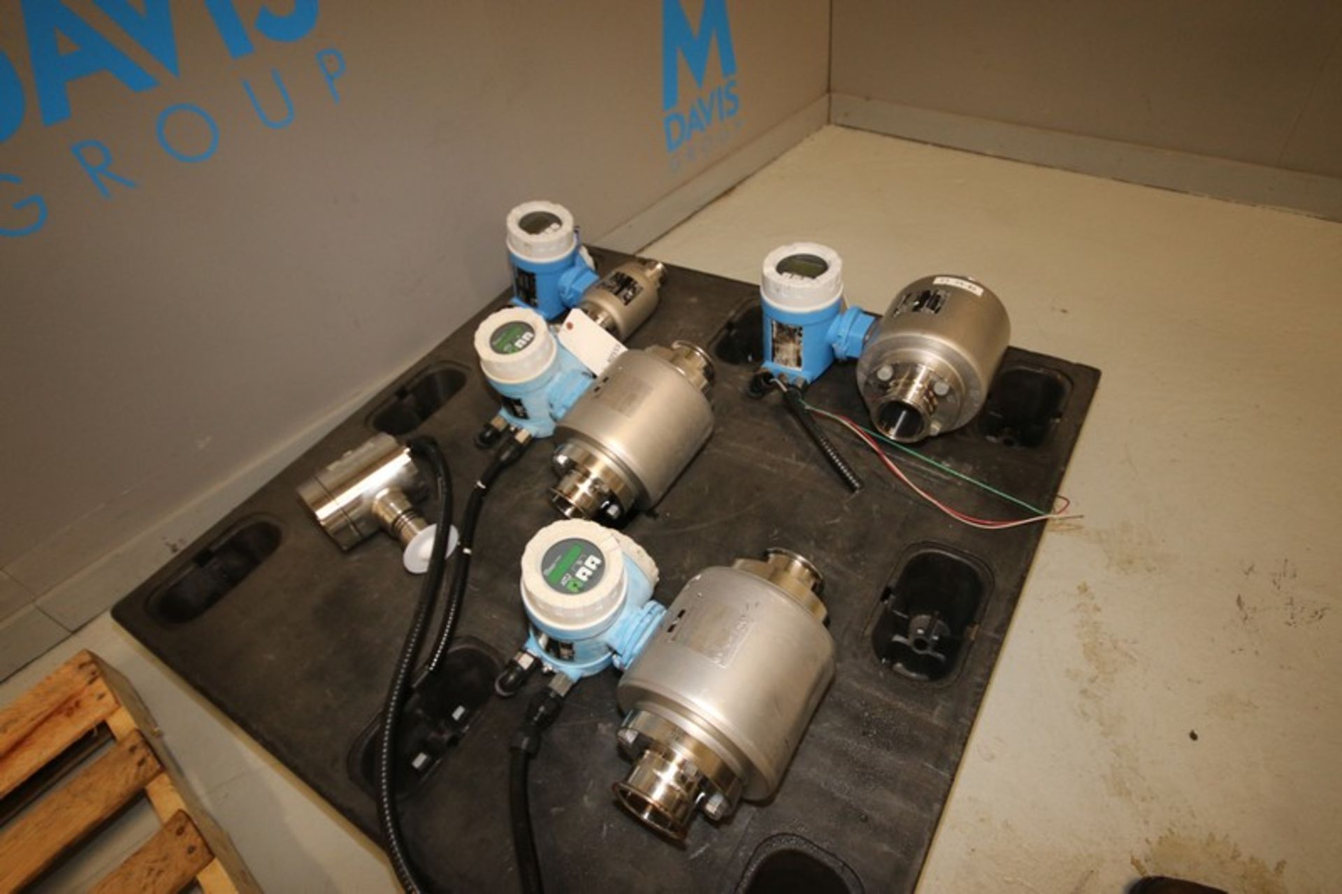 (4) Endress + Hauser S/S Flow Meter,(3) Aprox. 3" Clamp Type & (1) Aprox. 2" Clamp Type, with (1)