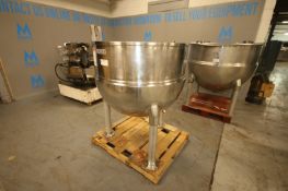 Groen 150 Gal. S/S Kettle,M/N N150SP, MAX. W.P. 100 PSI @ 338 F, Mounted on S/S Legs (INV#80192)(