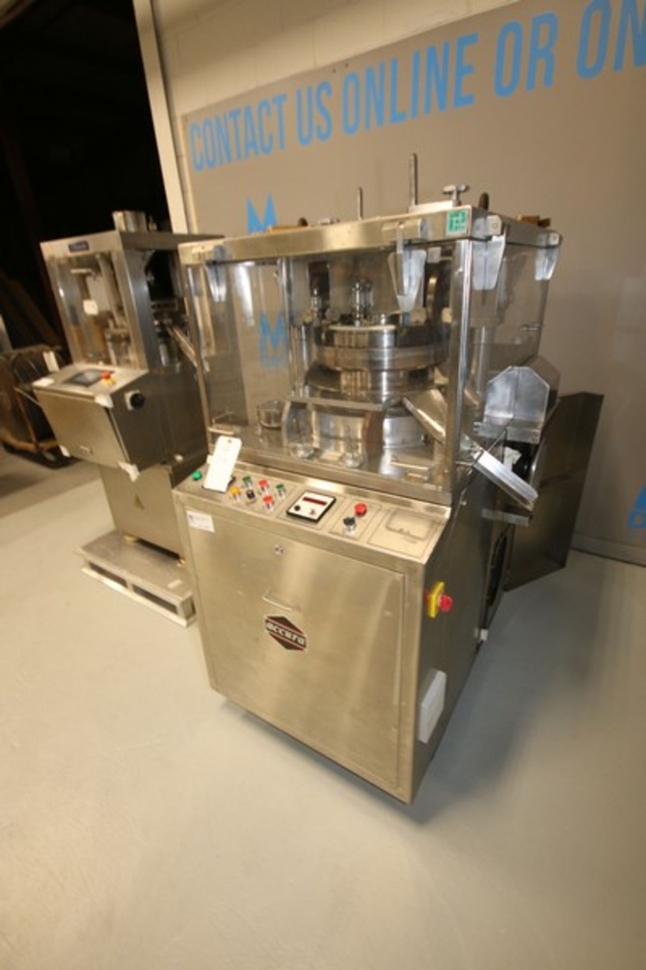 Accura 35-Station Tablet Press, with (2) S/S Funnels, with (2) S/S Hoppers, Mounted on S/S - Image 2 of 14