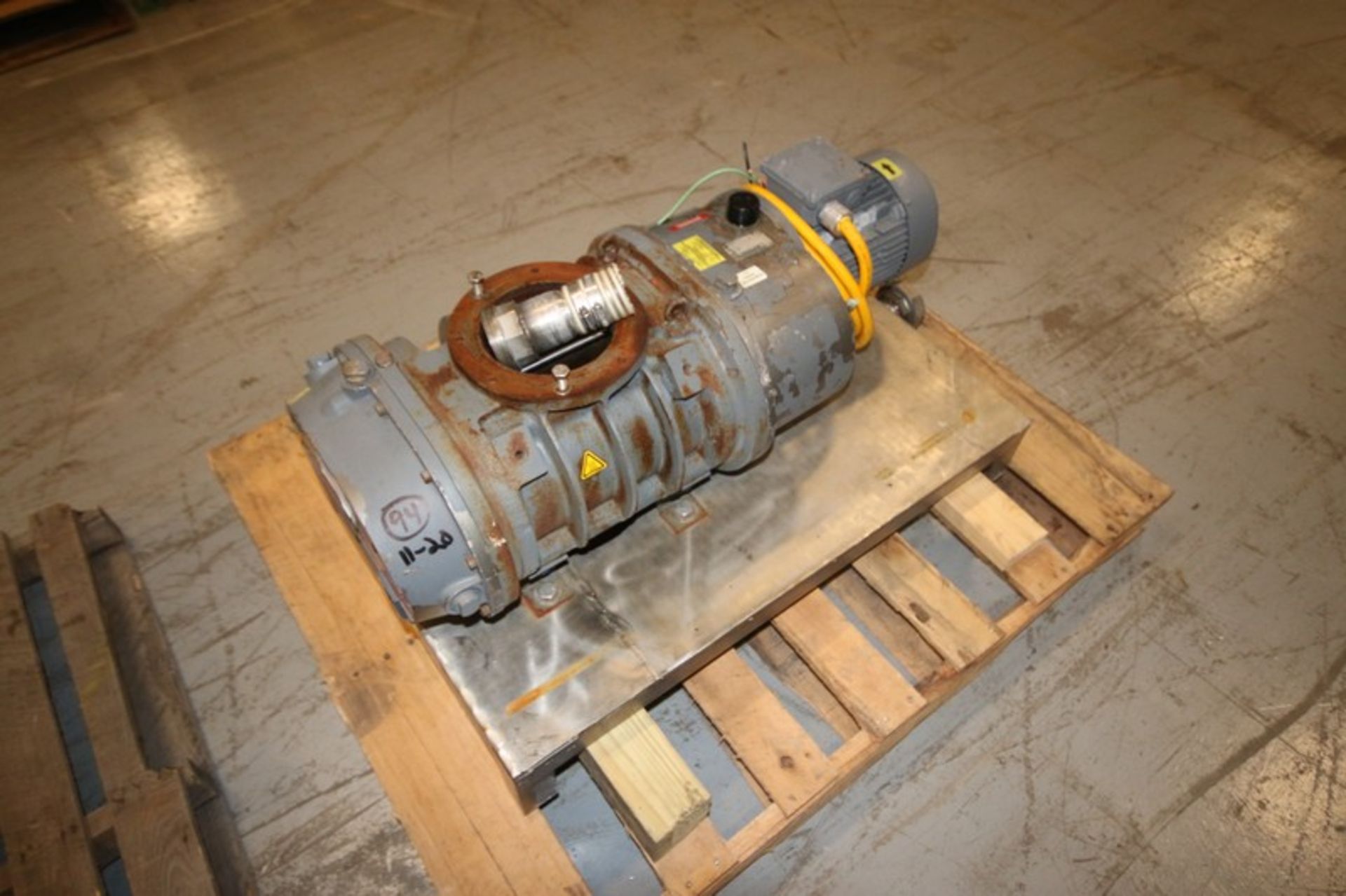 Edwards Mechanical Booster Pump,Model EH 1200, SN 1828, with 6" Head, Mounted on S/S Platform (INV# - Image 2 of 4