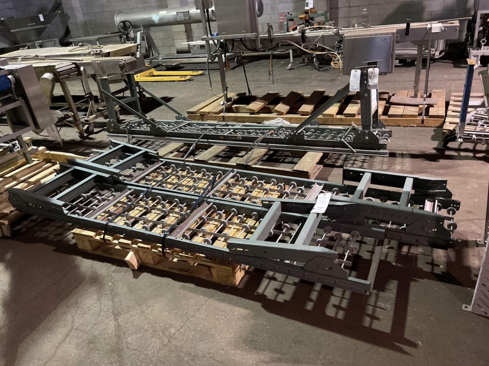 Lot of (2) Sections of 16" W Skate Conveyor 9' and 10' L (INV#80237)(Located @ the MDG Auction